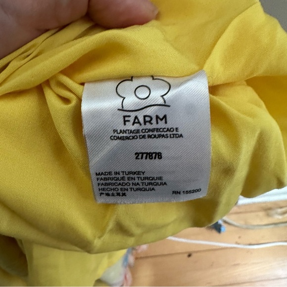 Anthropologie Farm Rio Textured Tropical Yellow Maxi Dress Size XS - Picture 7 of 11